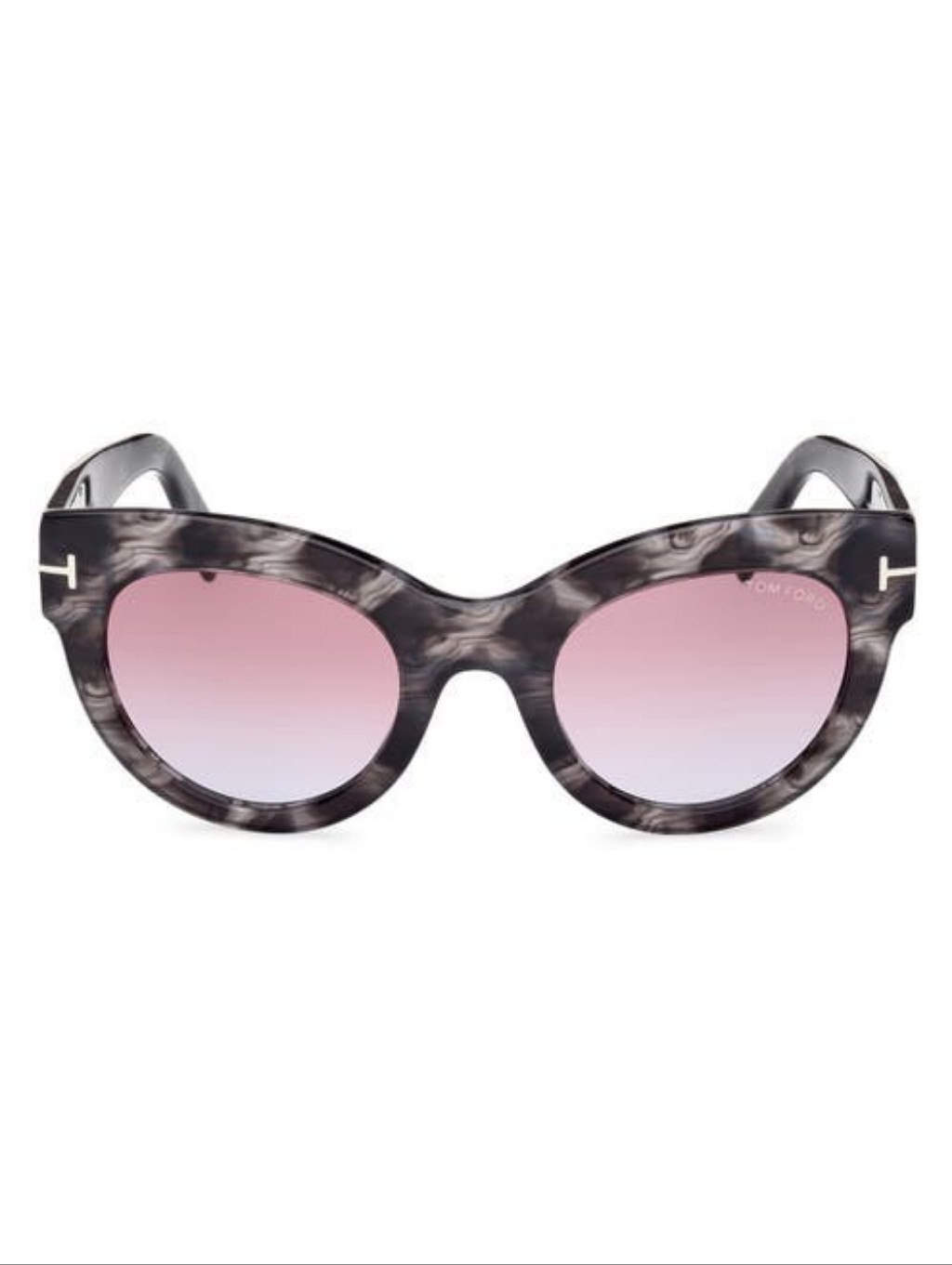 *** New**Tom Ford Marbled Gray Frame Sunglasses With Pink Gradient Lenses